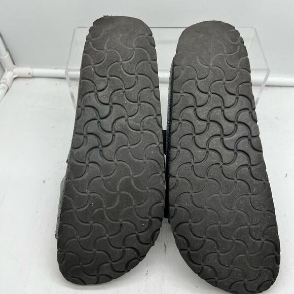 Birkenstock Arizona Sandals Shoes Womens 41 US 9-9.5 Shiny Blue Strap Buckle - Picture 8 of 9